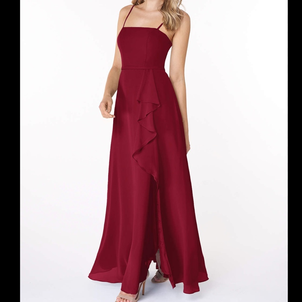 David’s Bridal Dress Wine Color Guest Dress/Bridesmaid Dress Prom Dress